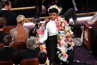 Singer-songwriter Janelle Monae performs on stage