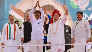 અર્જુન મોઢવાડીયા, અલ્પેશ ઠાકોર, રાહુલ ગાંધી, ભરતસિંહ સોલંકી