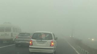 Driving in Delhi smog