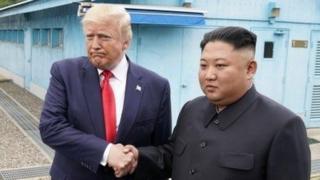 Trump and Kim at DMZ
