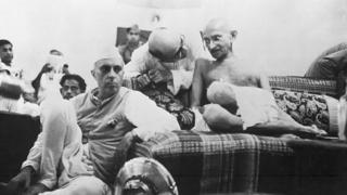 Jawahrlal Nehru and Mahatma Gandhi in 1942