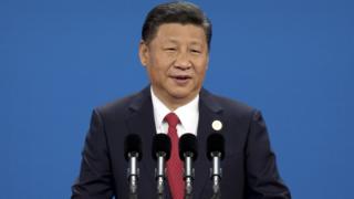 Президент Китая Си Цзиньпин на церемонии открытия форума «Пояс и дорога» в Китайском национальном конференц-центре (CNCC) в Пекине, 14 мая 2017 года