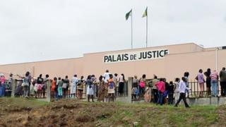 Le palais de justice à Libreville.