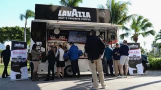Lavazza Coffee on display in Aventura, Florida