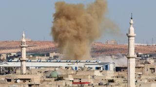 صورة تفجير في الجزء الشرقي من حلب