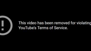 YouTube's message when a video is taken down