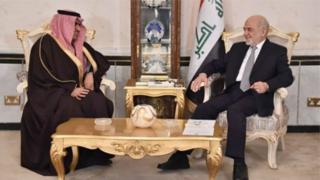ثامر سبهان در دیدار با ابراهیم جعفری، وزیر خارجه عراق