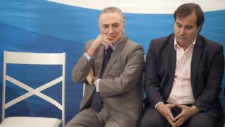 Temer e Maia em cerimônia no Rio de Janeiro, em setembro