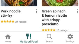 One of the adverts appeared on the BBC's Good Food app