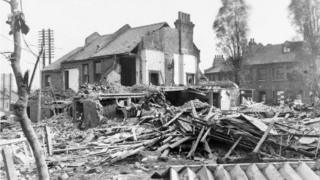 Wrecked homes in Hither Green