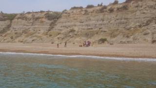 Recue scene at Hengistbury Head
