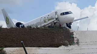 Boeing 757 accidentado.