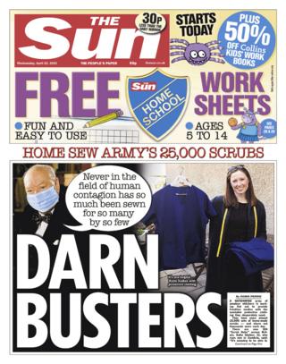 The Sun front page
