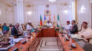 Shugaban Najeriya Muhammadu Buhari da shugabannin kasashen yankin tafkin Chadi