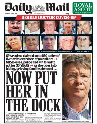 Daily Mail front page - 21/06/18