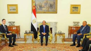 وزير الخارجية المصري سامح شكري وكوشنر، زوج ابنة الرئيس الأمريكي دونالد ترامب