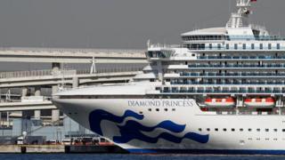 Diamond Princess in the Yokohama port