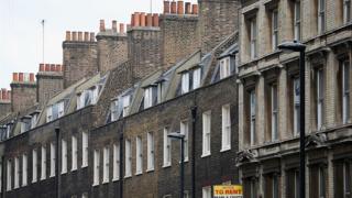 row of terraced Victorian homes