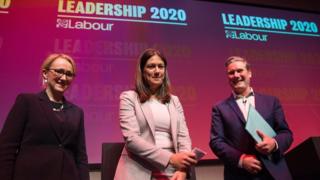 Rebecca Long-Bailey, Lisa Nandy and Sir Keir Starmer