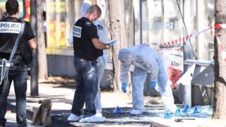 Site of bus stop death in Marseille