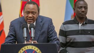 Le président Uhuru Kenyatta s'adressant à la nation kenyane.