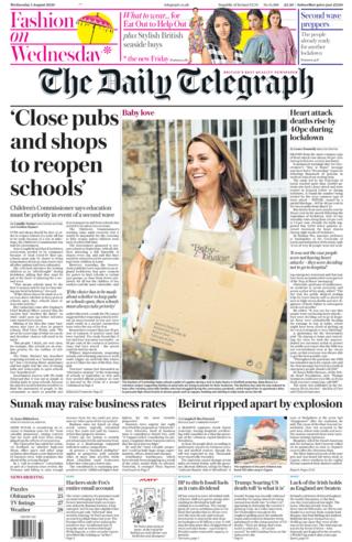 Daily Telegraph front page