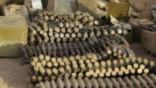 Quelques munitions saisies lors d'une précédente opération de l'armée algérienne