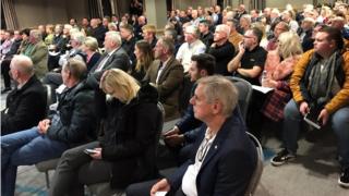More than 200 small business owners who believe they were mis-sold deals attended the meeting