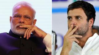 नरेंद्र मोदी आणि राहूल गांधी