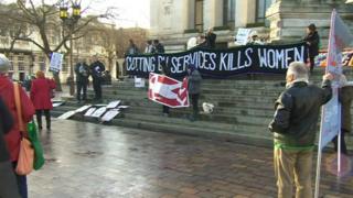 Guildhall Square protest