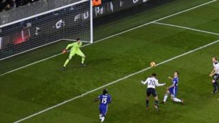 Daya daga cikin kwallo biyun da Alli ya ci Chelsea