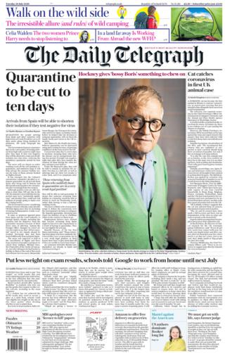 The Telegraph front page