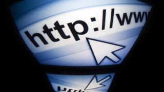bilgisayarda bir internet adresi.