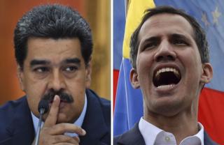 Nicolas Maduro dan Juan Guaido