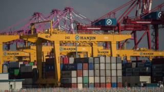 Контейнерный терминал Hanjin Incheon в Сеуле