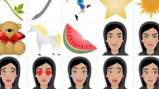Un ejemplo de los emoticones de HALLA WALLA