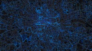 London - running routes (by Strava users 2015)