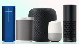 A selection of smart speakers