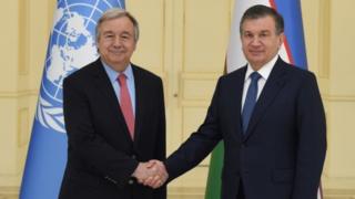 Mirziyoyev BMT Bosh kotibi Antoniu Guterrish bilan iyunda Toshkentda uchrashgandi