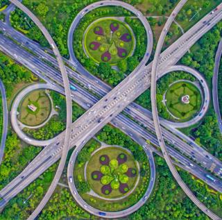 Снимок дорог в китайской провинции Гуандонг Guo Ji Hua's image of these roads in Guangdong,