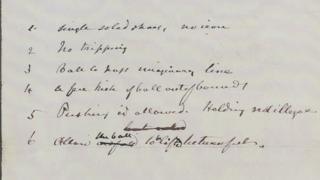 Foot Ball Club rules 1833