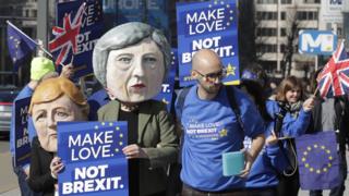 brexit karşıtı göstericiler