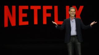 Netflix chief executive Reed Hastings delivers a keynote address at CES 2016