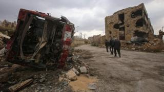 Damage in Aleppo