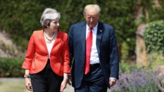 Theresa May et Donald Trump à Londres