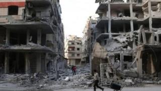 Yakin da ake tsakanin 'yan tawaye da dakarun gwamnatin Syria, ya lalata garin Ghouta