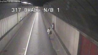The 'jogger' was seen in Blackwall Tunnel