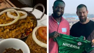 Aworan oludasilẹ Twitter lasiko abẹwo rẹ si Naijiria