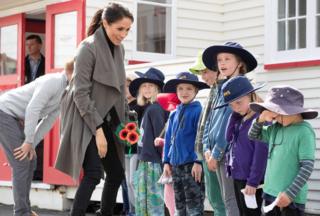 Meghan approaching schoolboy Joe Young