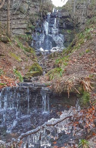 Frozen waterfall